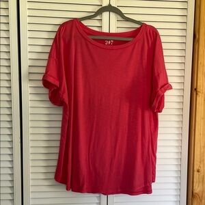 Maurice’s 2x Women's Coral Red Casual Top